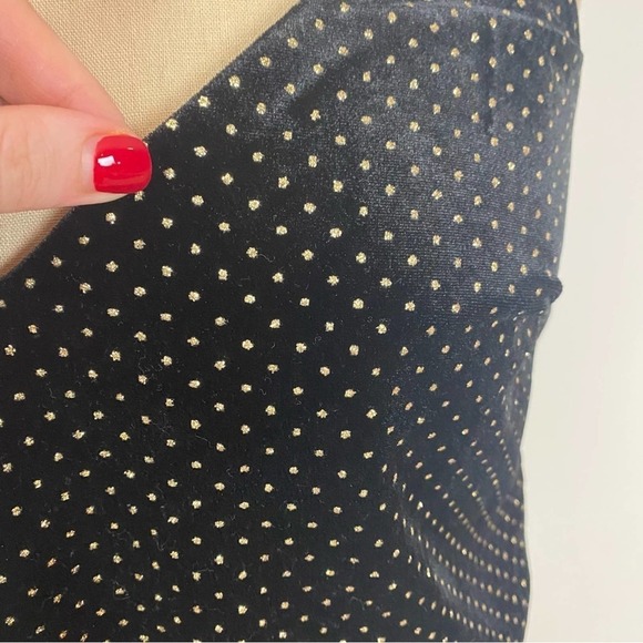 Nude Womens Camisole Black Gold Spaghetti Strap Small - Picture 5 of 5